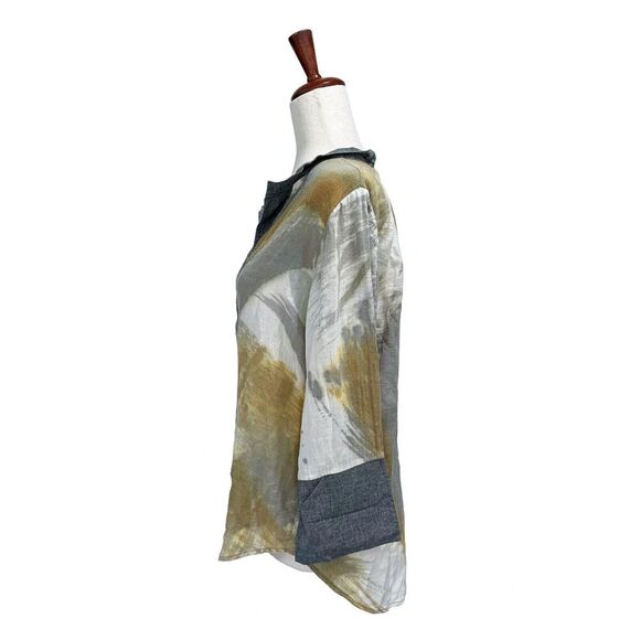 Palma Leone Top Size Small Women's Abstract Painted Breezy‎ Tunic Art to Wear - Picture 2 of 11